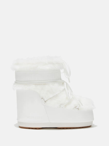 Icon low faux fur white