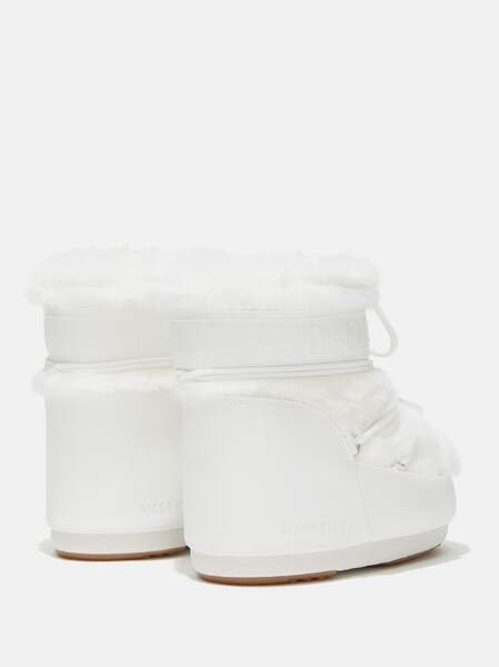 Icon low faux fur white